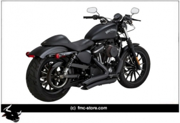 AUSPUFFANLAGE SHORT SWEPT X TORQUE FÜR XL SPORTSTER  BJ 14-20 MIT EG ABE